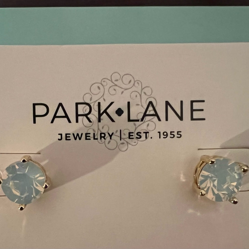 Park Lane white opal studs